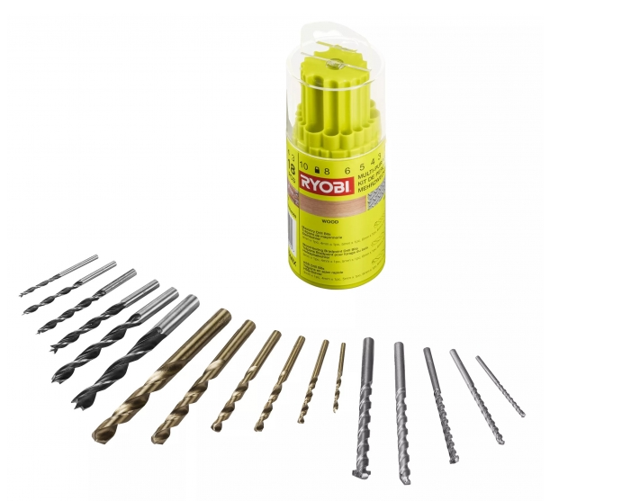 Ryobi RAK18DMIX Gemengde Boor Set (18 Stuk)