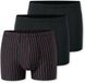 Schiesser 3-pack heren boxershort - Streep 95/5 - Zwart combi / XXL