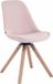 CLP Troyes Eetkamerstoel - Vierkant frame - Fluweel roze natura