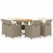 VidaXL 9-delige Tuinset met Kussens Poly Rattan Beige