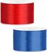 Merkloos Partydeco Sierlinten/cadeaulinten/satijnen linten - Set 2x stuks - rood en kobalt blauw - 38 mm x 25 meter