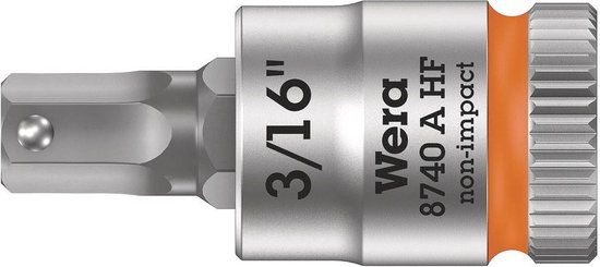 Wera 8740 A 05003386001 Inbus Dopsleutelinzetstuk 3/16 1/4 (6.3 mm)