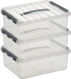 Sunware Q-Line Boîte de rangement - 12 Litres - Transparent/Argent