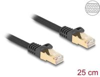 Delock RJ45 Network Cable Cat.6A S/FTP 0.25 m Black