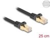 Delock RJ45 Network Cable Cat.6A S/FTP 0.25 m Black