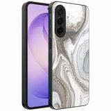Smartphonica Samsung Galaxy S26 Telefoonhoesje met marmer opdruk - TPU backcover case marble design - Zilver