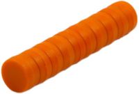 Magnetastico | 10x sterke neodymiummagneten met beschermende coating | Kleur oranje & afmeting 12x6 mm
