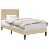 vidaXL Bedframe Lichtgroen Grijs 90 x 200 cm Corduroy stof