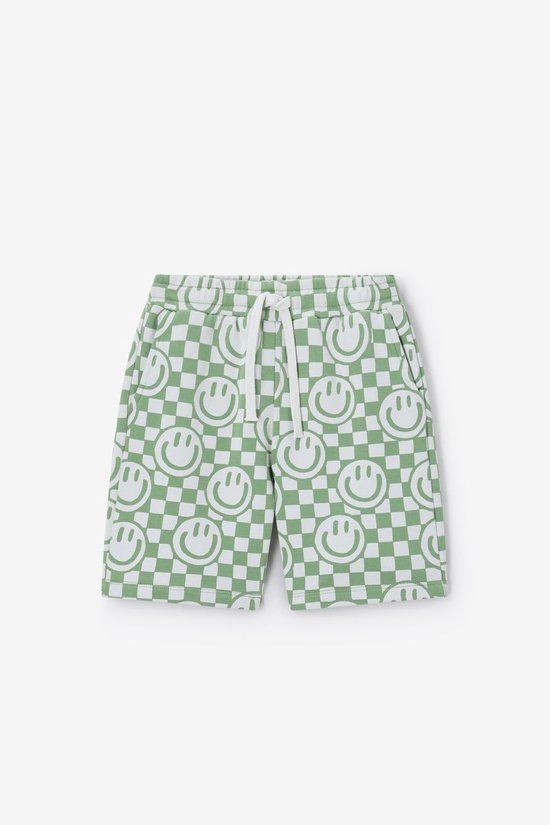 Sissy-Boy Groene sweat short met smiley print