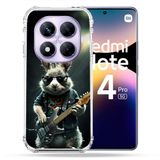 Cokitec Versterkte hoes voor Xiaomi Redmi Note 14 Pro 5G Muziek Rock Konijn