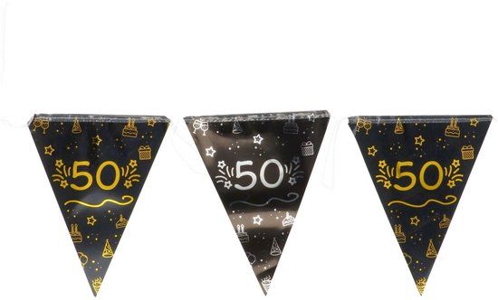 Folat Vlaggenlijn Shining Glam 50 Jaar - 4 m