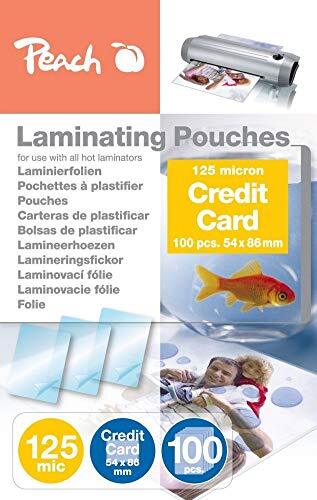 peach PP525-07 lamineerfolie voor creditcards, 54 x 86 mm, 125 mic, 100 stuks