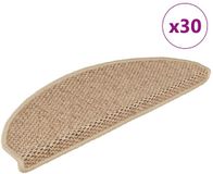 vidaXL - Trapmatten - Zelfklevend - Sisal-Look - 30 stuks - 65x21x4 cm - Zand