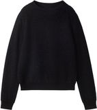 Tom Tailor Pull en maille en fil de veren Taille XL noir profond
