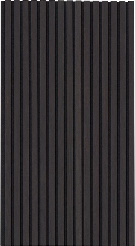 VEVOR 4x Akoestische Panelen Akoestische Wandpanelen Panelen Lamellenwand 1200x600x21mm Zwart Eiken