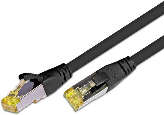Wirewin S/FTP CAT6A 1.5m netwerkkabel Zwart