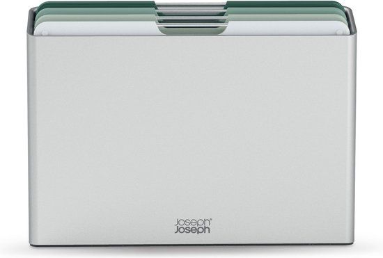 Joseph Joseph Editions Folio Snijplankset - Groen - Set van 4 met Houder