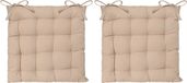 Atmosphera Coussin de jardin - 6x - beige - coton - 38 x 6 cm - coussin d'assise