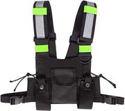 Namvo Universele Radio Borst Harnas Rig - Front Pack Pouch Holster Vest Rig Borst Tas Draagtas voor Twee Manier Radio Walkie Talkie