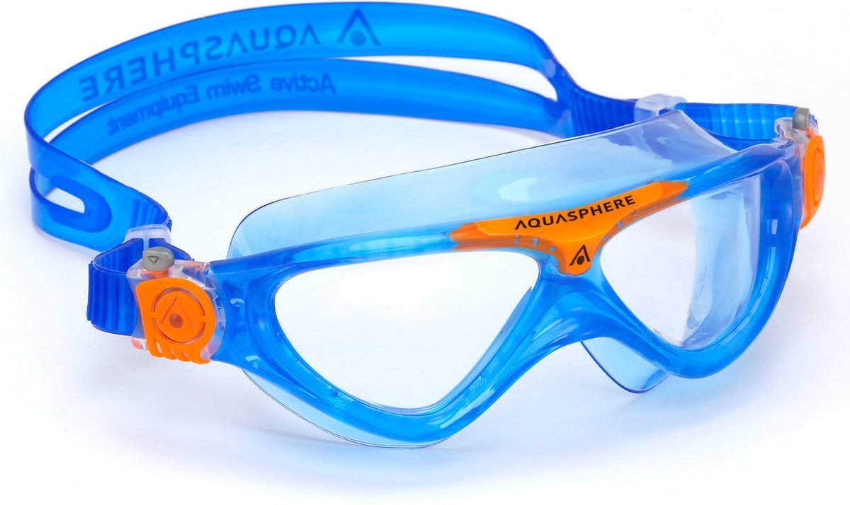 Aquasphere Aquasphere Vista Junior - Zwembril - Kinderen - Clear Lens - Blauw/Oranje