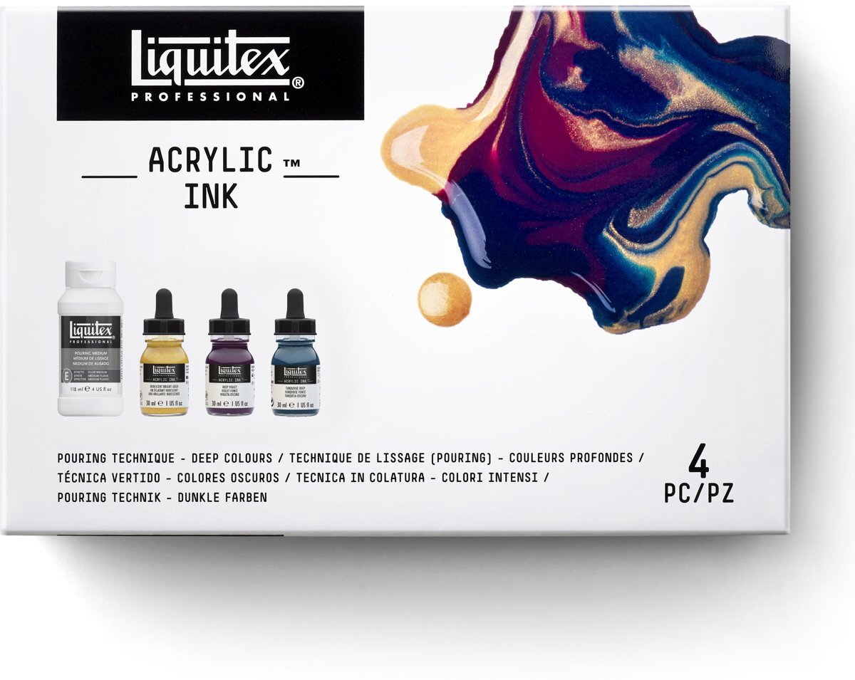 Liquitex Professional Ink pouring medium set Deep Colours