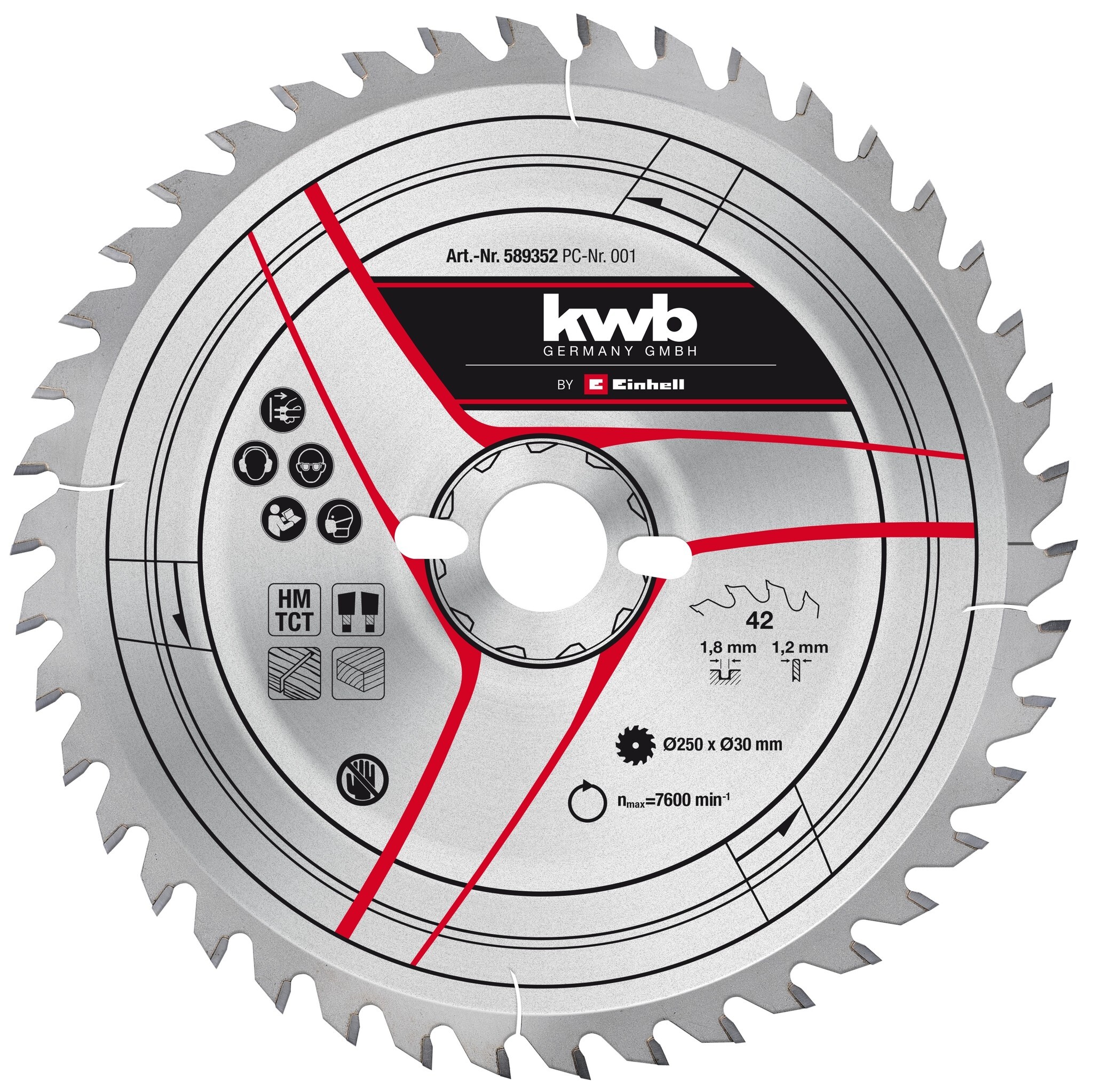 kwb Zaagblad 250 x 30 x 1,2 mm 42 Tands