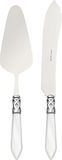 Bugatti ALCAM-N4220/21 Aladdin 2-delige taartserveerset, wit staal/ABS 30,5 x 14 x 3cm