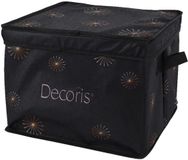 Decoris Kerstballen opbergbox - zwart - 41 x 31 x 32 cm
