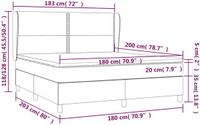 vidaXL Boxspringbed met matras, kunstleer, zwart, 180x200 cm