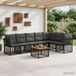Prolenta Maison Exclusive - Tuinset voor buiten, 8 stuks, zwart en donkergrijs, polyester
