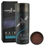 HAIR GO Premium haarverdichting, 100% natuurlijk en veganistisch, per stuk verpakt (1 x 25 g) (kastanje)