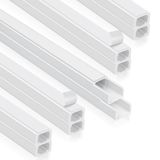 Cozary Kabelgoot, wit, zelfklevend, 400 mm x 15 mm x 10 mm, 10 stuks