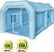 Happyment Cabine de peinture gonflable - Voitures, motos, meubles - 2 souffleurs - Bleu - 4 x 2 x 2,2 m