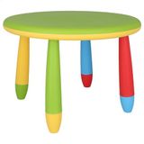 Mueblear 90048 kindertafel, rond, kunststof, 30 x 15 x 48 cm, groen