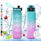 Vikaster Sportdrinkfles, 500 ml, BPA-vrije drinkfles, fiets, lekvrij, geschikt voor koolzuurhoudende dranken, drinkfles voor fiets, fitness, school, kinderen, outdoor