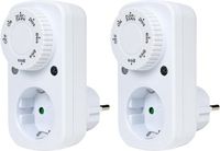 Benson Tijdschakelaar - 2x - met dag/nacht sensor - afteltimer 2-8 uur - 3600W