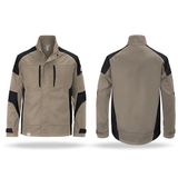 Kübler Activiq Werkjas voor heren, van licht gemengd weefsel, zwart/zandbeige