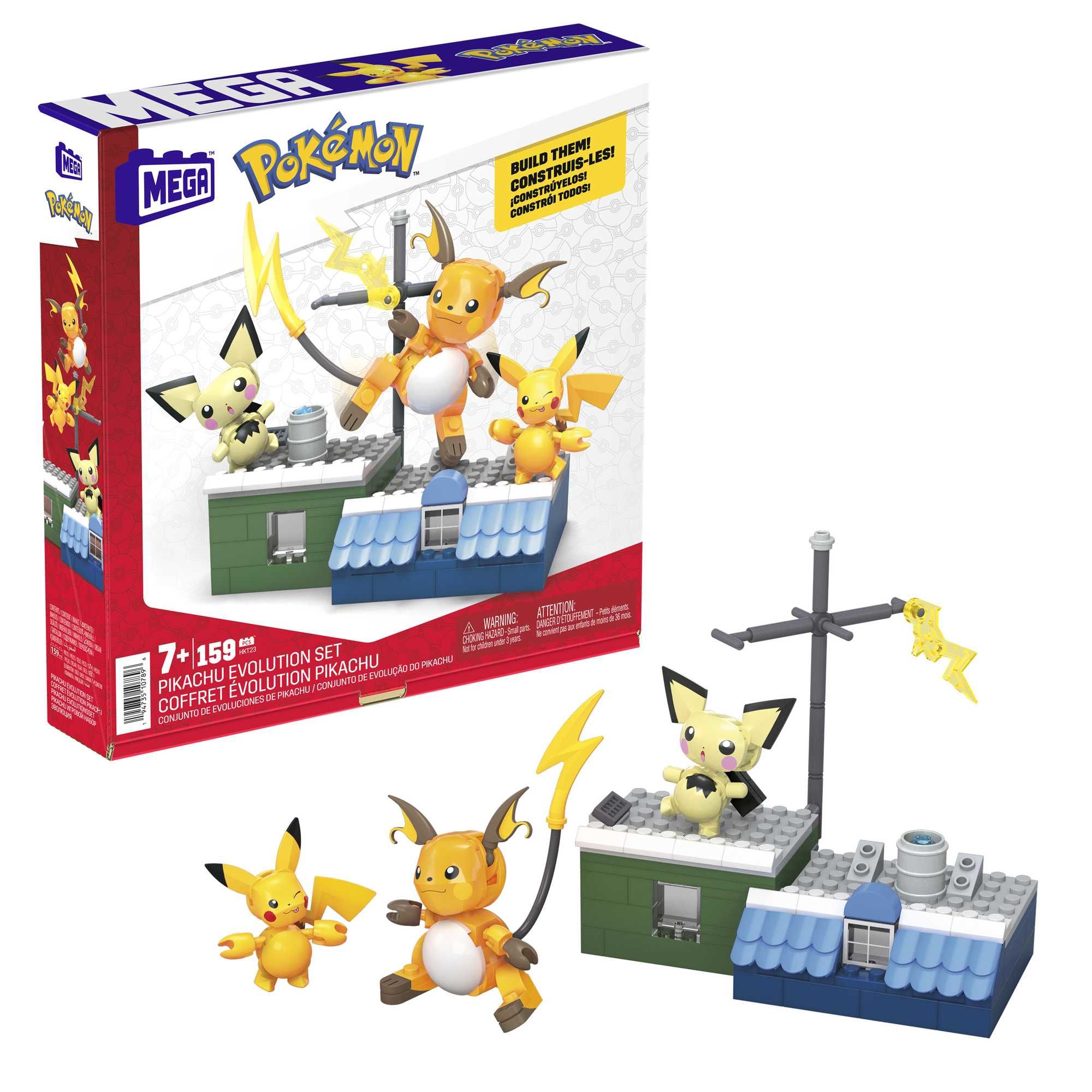MEGA Pokémon Pikachu Evolutieset - Bouwpakket