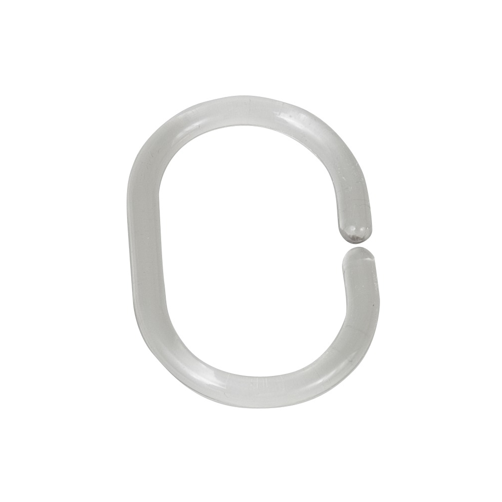 WENKO Douchegordijnring - 12 stuks - Transparant