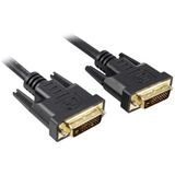 PremiumCord DVI-aansluitkabel - 3 m, Dual Link, DVI-D (24+1) mannelijk naar mannelijk, digitaal, Full HD 1080p, max. resolutie: 2560 x 1600 pixels 60 Hz, kleur: zwart