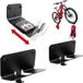 Unyqoos® Support mural pour vélo – Système de levage pour suspension au pédalier, peu encombrant, compatible avec les pneus de 16 à 29 pouces (jusqu'à 3,5 pouces de large), jusqu'à 30 kg, noir, incluant 1 support de pédale, 2 supports de roue et matériel de fixation avec chevilles Fischer