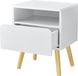 en.casa Nachtkastje Dargaville met lade 50x40x34 cm wit en hout