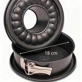 Dr. Oetker Springvorm en savarin met scharnier staal 18 cm