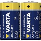 VARTA Batterijen Longlife LR14 Alkaline 2 Stuks