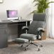 Fauteuil de bureau relaxant avec massage et chauffage, inclinable, repose-jambes intégré, 5 roues, gris, siège ergonomique