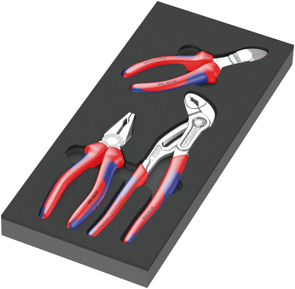 Wera 9780 Foam Insert with KNIPEX Pliers Set 1, 3-Piece