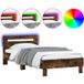 Lit Simple Lit Adulte Cadre De Lit Sans Matelas Avec Lumières Led 100x200 cm