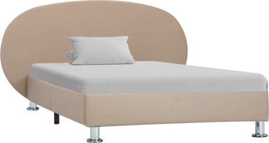 vidaXL Bedframe Kunstleer Cappuccino 100x200 cm