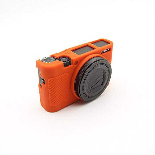 Zakao RX100 III IV V VI Case, Zachte Siliconen Tas Lichtgewicht Slanke Huid Rubber Beschermende Digitale Camera Case Cover voor Sony RX100 III IV V VI (Oranje)