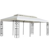 vidaXL Prieel avec double toit 6x3 m blanc